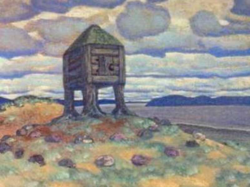 Изба смерти. Фрагмент. Художник Н.К. Рерих. 1905.