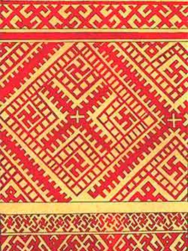 Конец русского праздничного полотенца